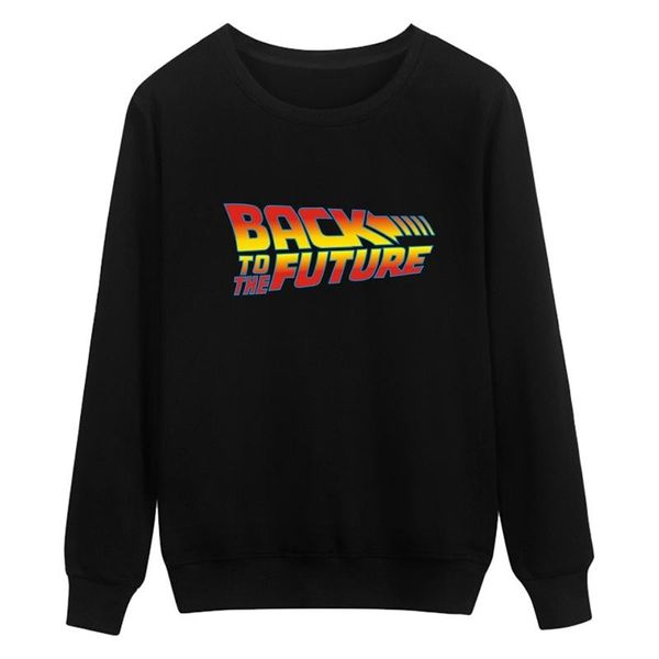 

back to the future hoodies women men hip hop capless sweatshirt sportswear coat fashion casual sweatshirts plus size 4xl, Black