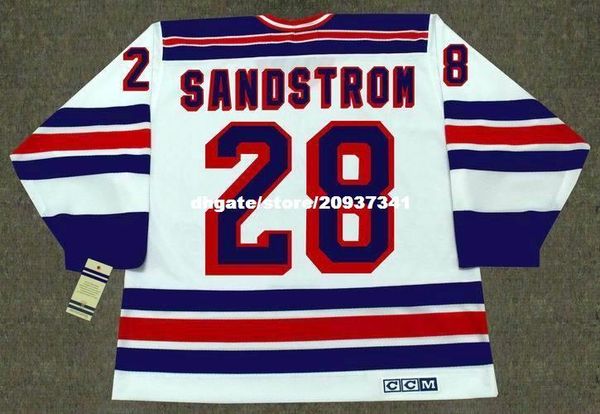 

wholesale mens tomas sandstrom new york rangers 1986 ccm vintage home retro hockey jersey, Black;red