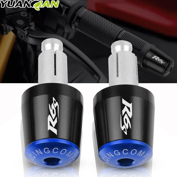 

for yamaha yzf r6 yzf-r6 r6s r 6s 2003 2004 2005-2008 motorcycle accessories 7/8" 22mm handlebar hand grips handle bar end cap