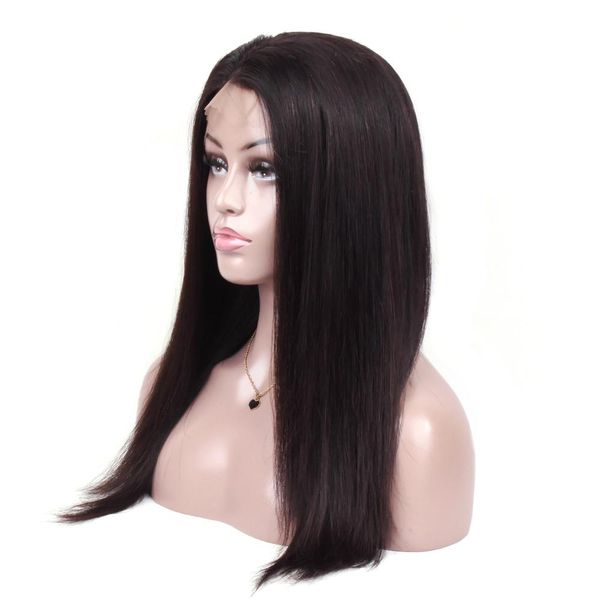 

22inch 360 lace frontal wig straight lace front human hair wigs with baby hair 130% non remy brazilian wig for black woman