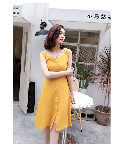 

2019 Spring and Summer New Gentle Skirt Long Style Dress