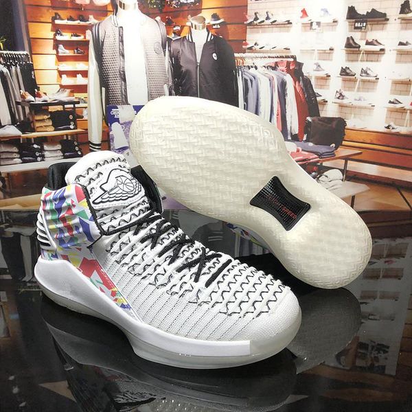 

new arrival jumpman xxxii 32 high multicolor rainbow basketball shoes for good quality mens trainers 32s sports sneakers size 40-46