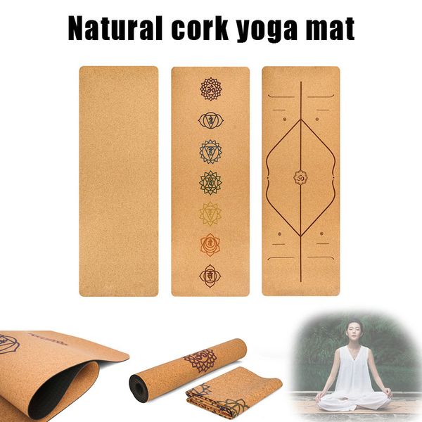 

New cork tpe non lip yoga mat 5mm gymna tic pad for women men fitne training xd88