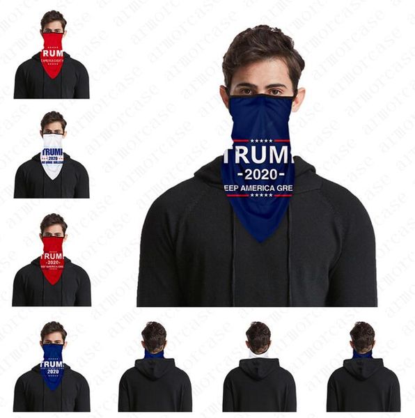 

trump 2020 3d face mask scarfs anti dust pm2.5 haze protective scarf bandanas usa flag print headband cycling headwear earloop scarf d52814, Blue