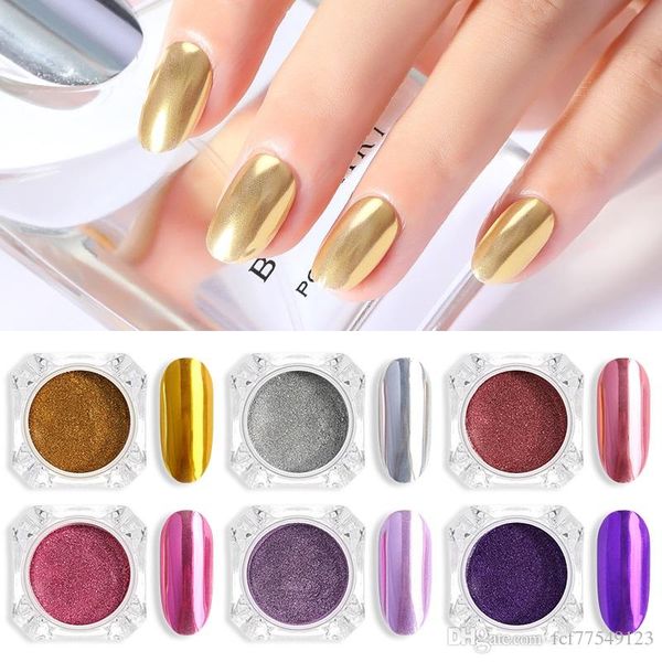 Acheter Tamax Brillant Miroir Poudre Nail Art Paillettes Au Chrome Pigment Poudre Or Argent Rose Rose Manucure Miroir Ongles Gel Vernis à Ongles