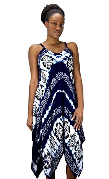 

peach couture floral tie dye handkercheif hem sleeveless summer dress cover up, Black;gray