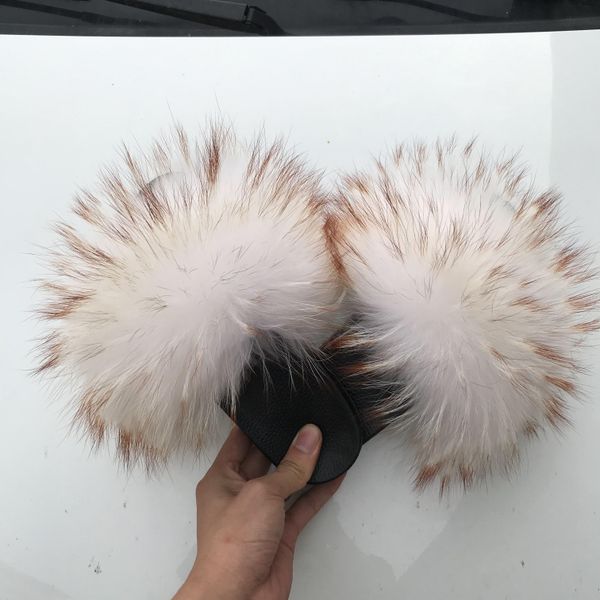 

fur slides vendor mink fur slides for women channel fur slides, Black