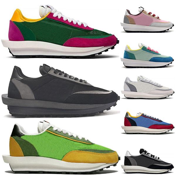 

new sacai ldv mens running shoes pink green waffle green gusto black white grey pine varsity blue mens trainers sport sneakers