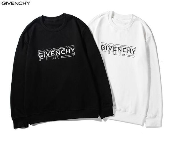 

givenchy men спорт мода толстовки academic стиль зимняя одежда мужская дизайнер giv новый письмо логос печати классический мужской свитер св, Black
