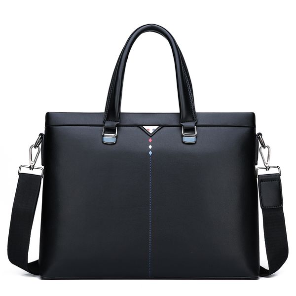 

new men's bag fashionable soft leather business briefcase computer bag