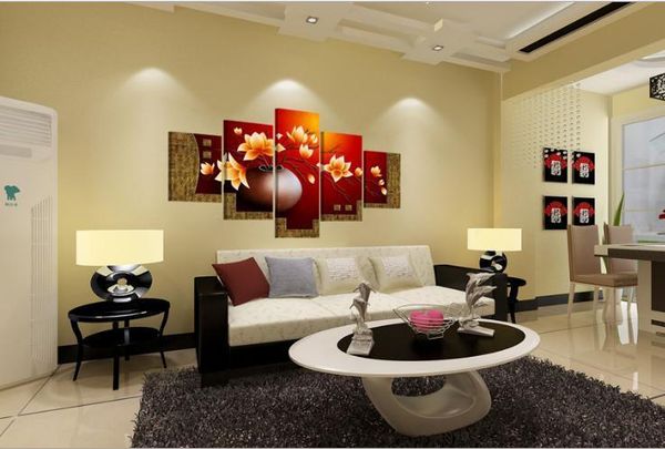 

canvas pictures for living room wall art poster framework 5 pieces precious vases red landscape home decor