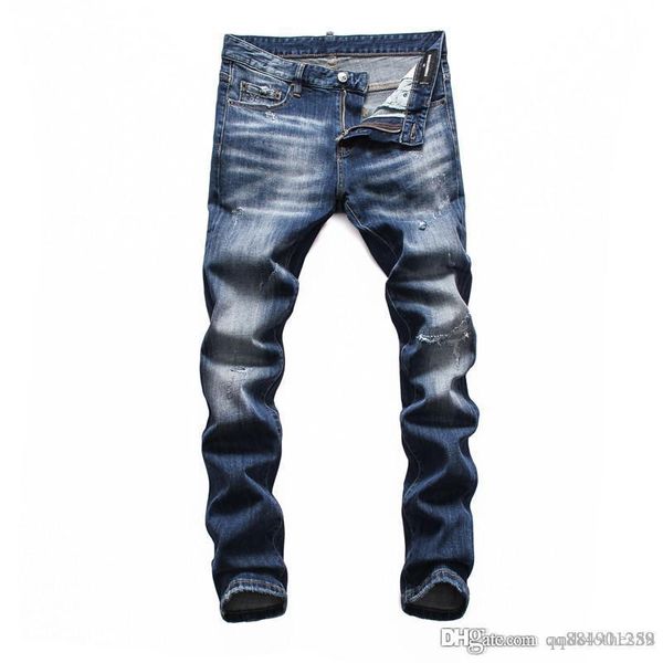 

new brand fashion european and american summer men's wear jeans are mens designer sweatpants mens joggers, Blue