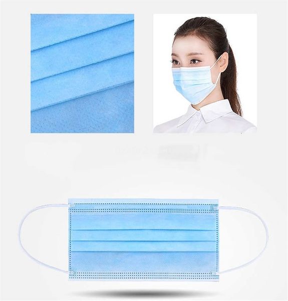 

100 1pcs facial3 layer ear loop dust wind 3 fly non sleep mask сплетенный фильтр duststereo blue house