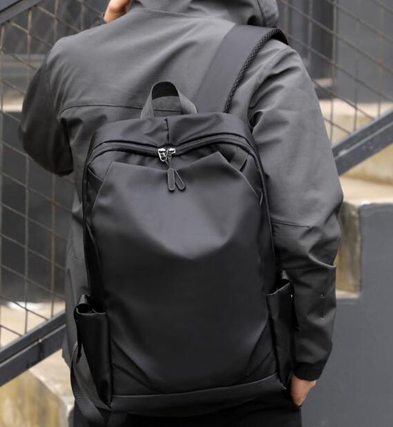 

человек рюкзак plain нейлон большой емкости дорожная сумка унисекс schoolbag usb backpacks открытый