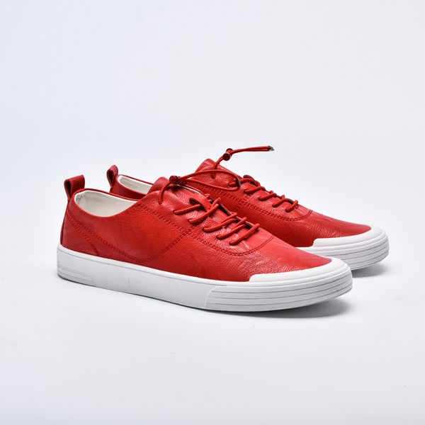 

brand new men white leather flat shoes lace-up comfortable sneaker for male tenis masculino adulto men casual shoes, Black