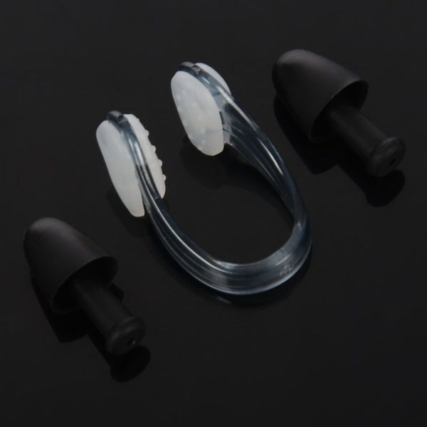 

pvc swim swimming nose clip earplugs black clear plastic case for earplugs
