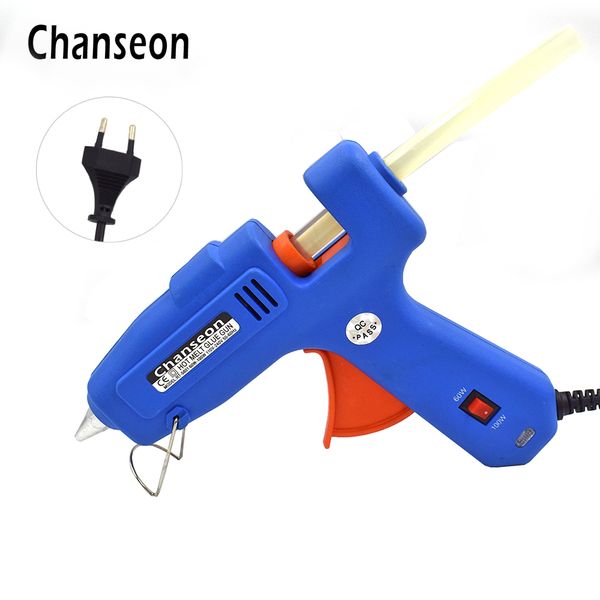

melt glue gun eu plug 60w 100w ajustable with 1pc glue stick graft repair thermo electric heater industrial lue tool