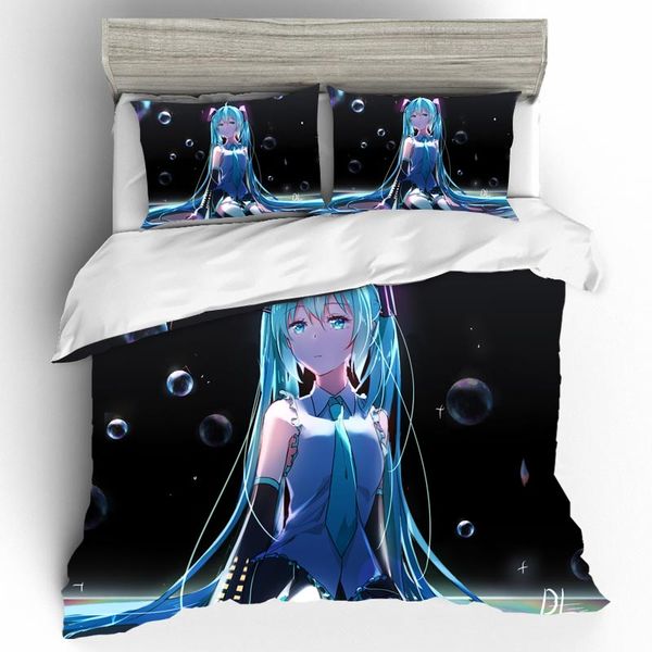 

bedding set cute cartoon character girl printed duvet cover set bed bedding twin full  king