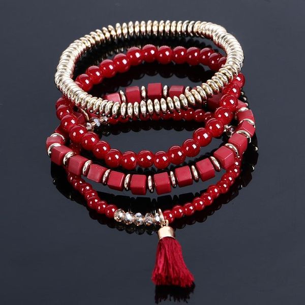 

charm bracelets bohemia beads bracelet strand stretch bracelets bangles, Golden;silver