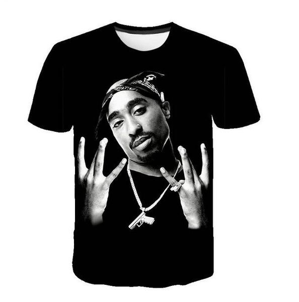 

new fashion 2pac tupac t-shirts men fashion clothing 3d print men women harajuku style streetwear el052, White;black