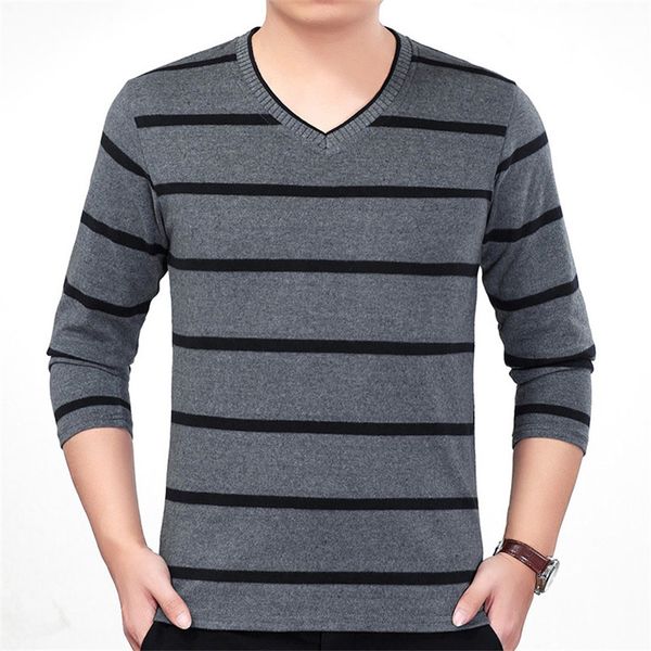 

men's cotton v-neck t-shirt sanding double yarn thick large size men's t-shirt, White;black