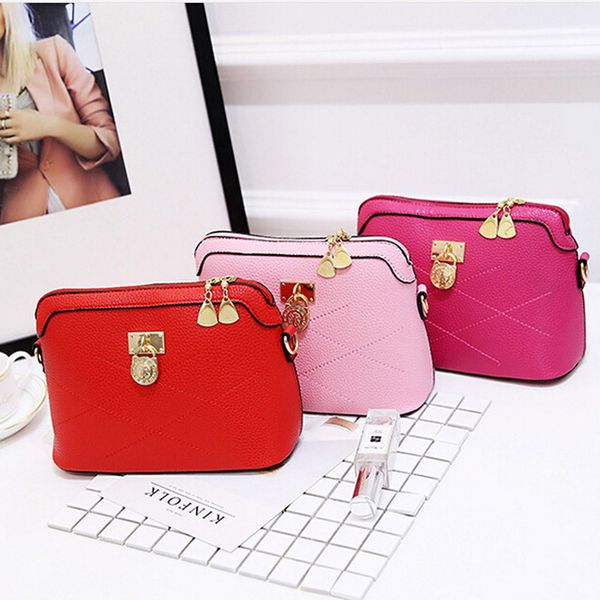 

lady soft leather messenger handbags fashion wild solid color shoulder messenger bags for women bolsas feminina #xm5