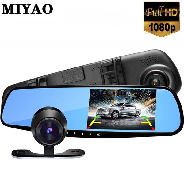 

4.3 '' dash cam car rearview dvr mirror full hd 1080p car dvr camera dual lens dash camera video recorder dashcam