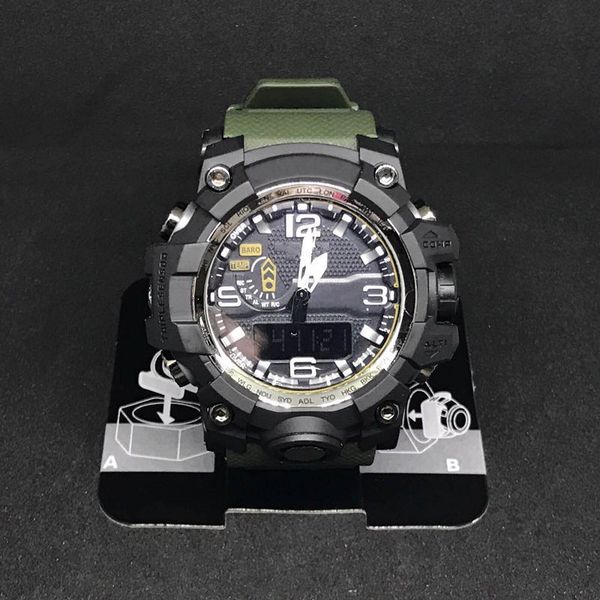 

2019 trending outdoor port watche men running big dial digital wri twatche chronograph pla tic trap 30m waterproof watch hock drop hip, Slivery;brown