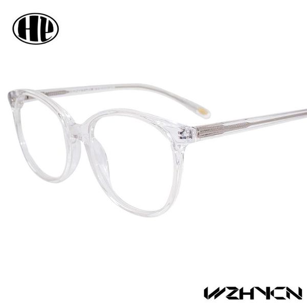 

2020 transparent acetate frame spring hinge clear lens women men leisure glasses frame, Black