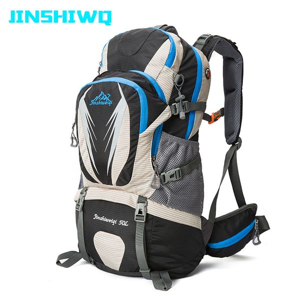 

50l outdoor waterproof hiking backpack rucksack travel camping pack breathable travel climbing bag cycling trekking bags