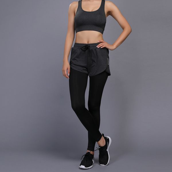 

женские спортивные брюки стрейч йога брюки для женщин тренажерный зал спортивные леггинсы фитнес светоотражающие беговые длинные брюки две ш