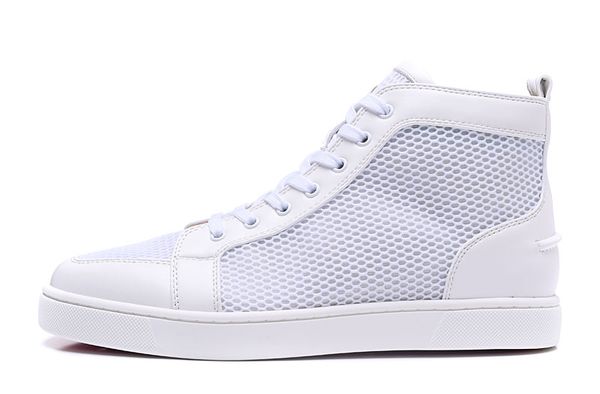 

men's women's designer studded shoes red sneakers casual shoes luxury party leather studded casual shoes white, Black