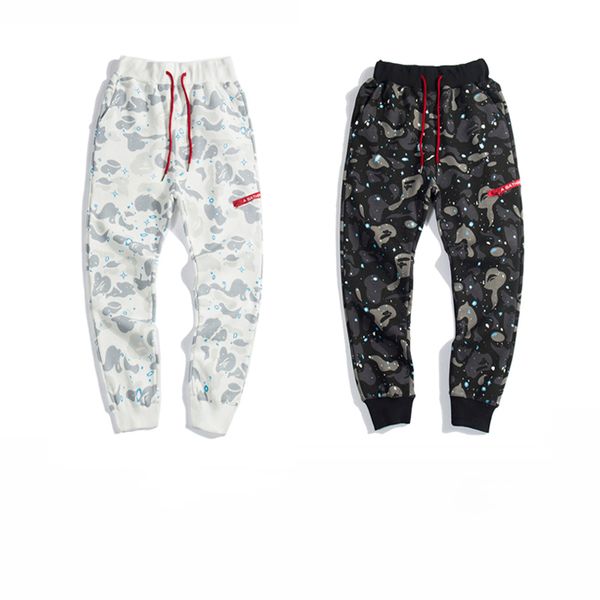 

2020ss/bape men luxury pants italian star designer embroidery trousers platform vintage brand selling sweatpant kanye couple tracksuit m-xxl, Black