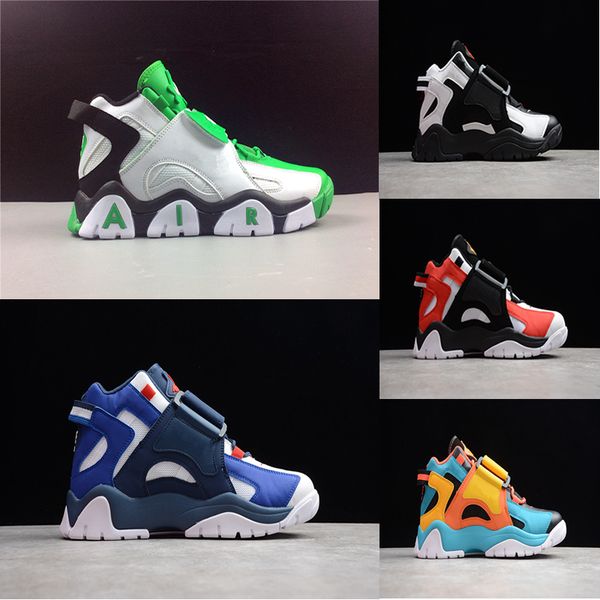 

mens basketball shoes air barrage mid qs womens trainers outdoor sports sneakers size eu36-45 with original box, White;red
