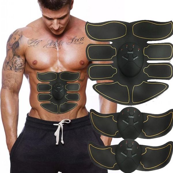 

stock electric ems muscle stimulator abs abdominal muscle toner body fitness shaping massage patch siliming trainer exerciser unisex