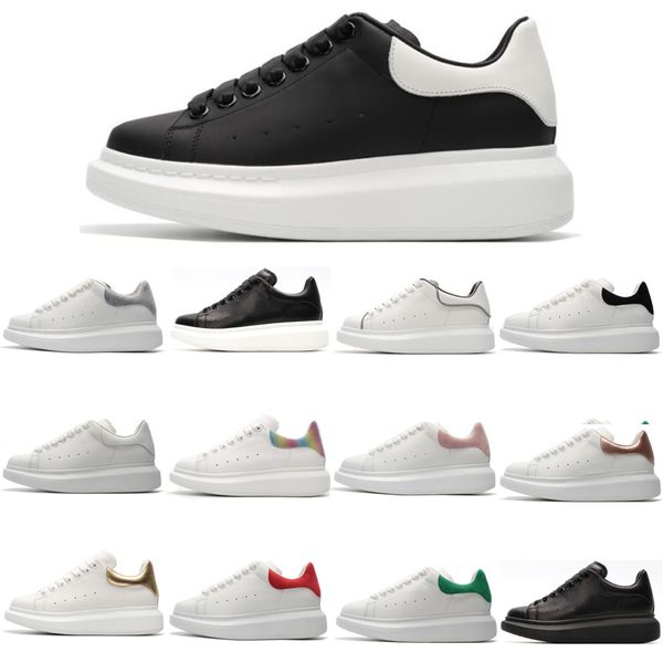 

2019 fashion brand designer 3m reflective white black leather casual luxury shoes grey pink flats men and women sneakers 36-44