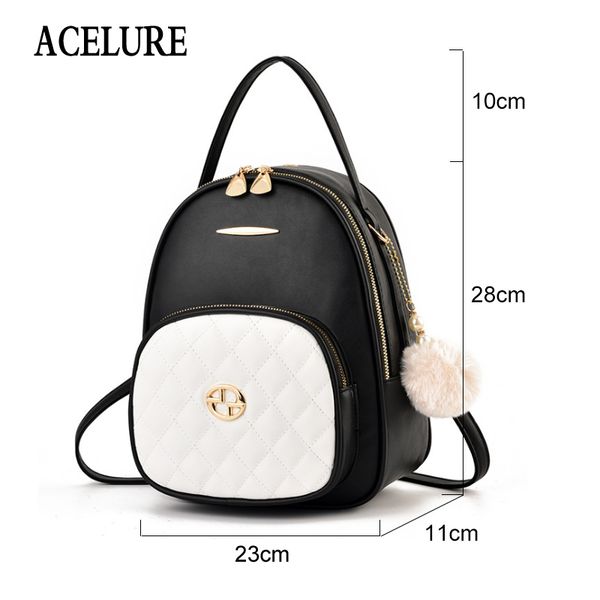 

acelure весна лето мода милые милые дамы сплошной цвет мягкая искусственная кожа рюкзаки девушки подросток маленькие покупки школьные сумки