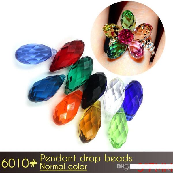 

a6010 czech republic glass beads 5x7mm briolette pendant normall color series 100pcs set glass beads for jewelry making, Crystal