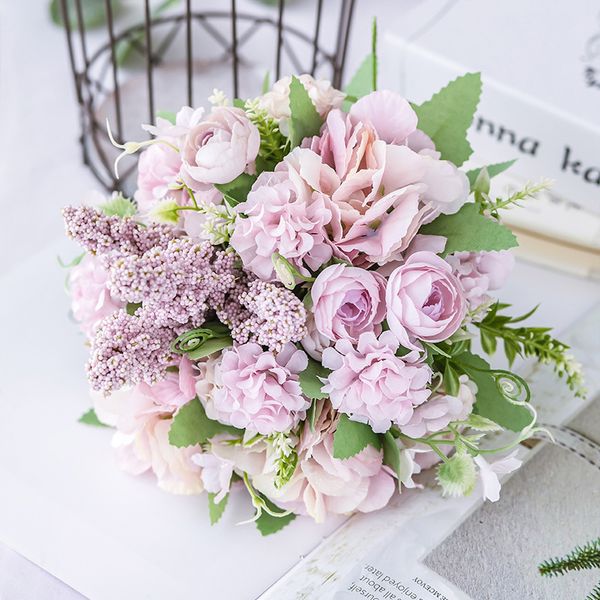 

30cm silk artificial flowers fake bouquet bunch wedding home party decoration
