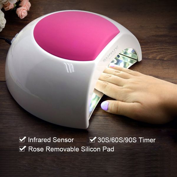 

lacheer sun2 uv led lamp nail dry machine 48w nail lamp for uv gel unique rose silicon pad led infrared sensor dryer