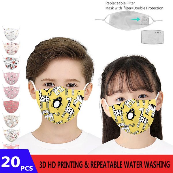 

hd 3d painting fashion reusable protective pm.25 mouth mask designer face mask cute cartoon unicorn printed kids face mask