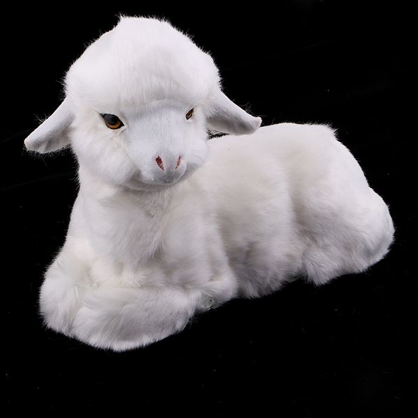 

plastic simulation white sheep farm life diy home decor children plush toy light weight