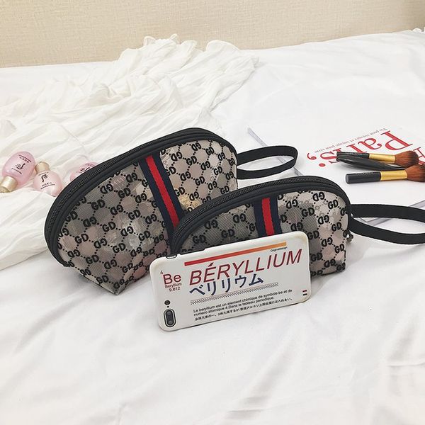 

new style gauze cosmetic bag shell bag dumpling bag handbag small europe and america retro