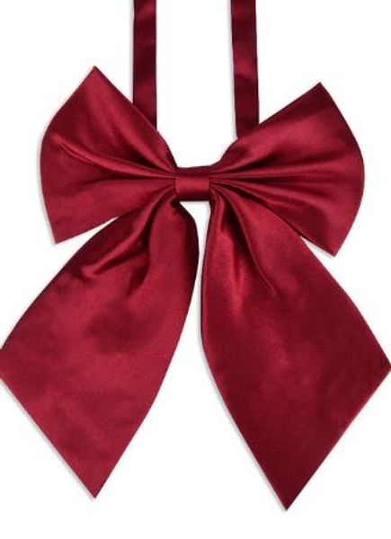 

bow tie black knot female girl student l clerk waitress neck wear ribbon ties, Black;gray