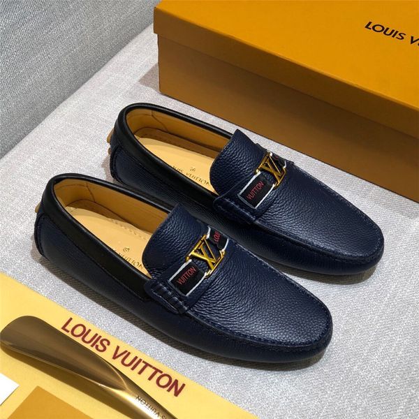 

2019 genuine leather mens boat shoes casual penny loafers men luxury brands driving dress shoes slipon moccasins for men skor, Black