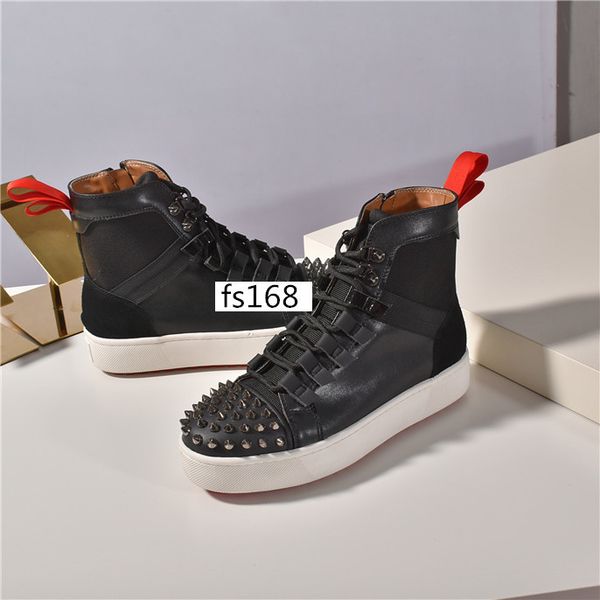 

r latest bottom sneakers sock donna flats with krystal spikes, red sole sneakers for men women on the go original shoes size 36, Black