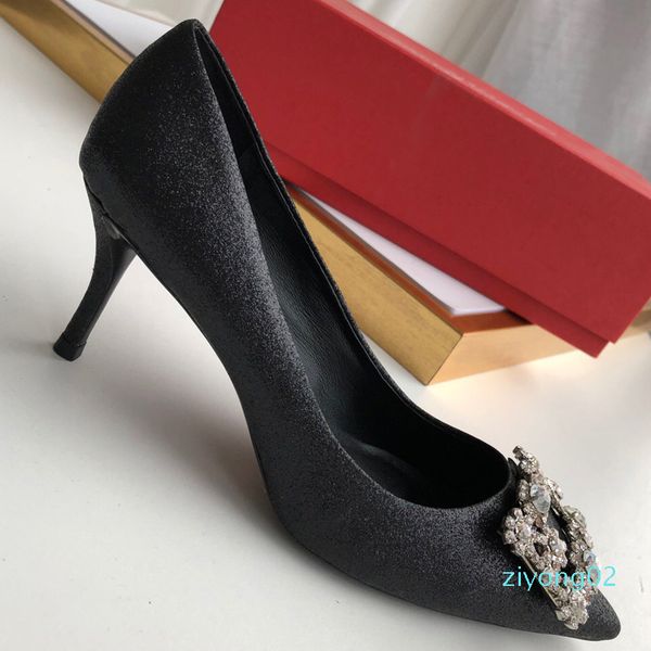 

with box high designer high heel women fine with spring and summer wild light bottoms shoes size35-41 z02, Black