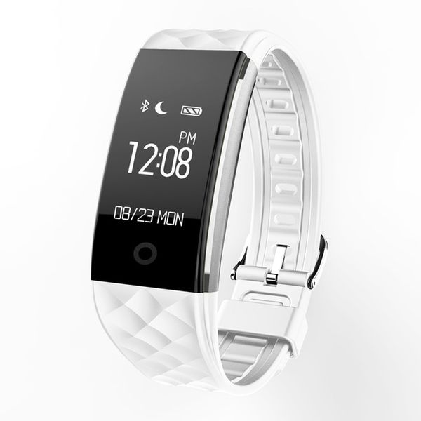 S2 inteligente Pulseira Heart Rate Monitor IP67 impermeável Tela de Fitness Rastreador relógio inteligente Cor Bluetooth inteligente Relógio de pulso para o iPhone Android