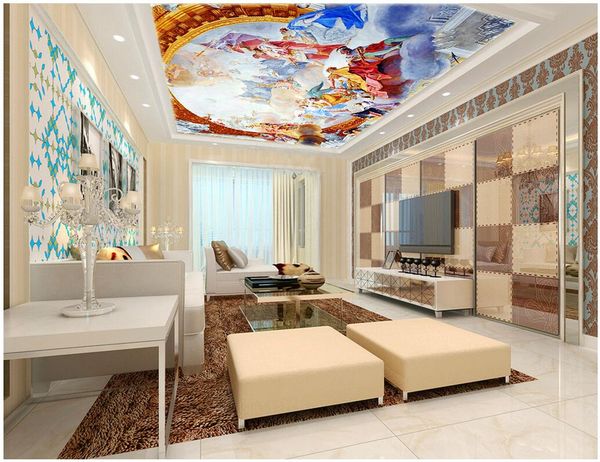 

3d ceiling murals wallpaper custom p european-style sacred heaven mythological figure home decor living room wallpaper for walls 3 d