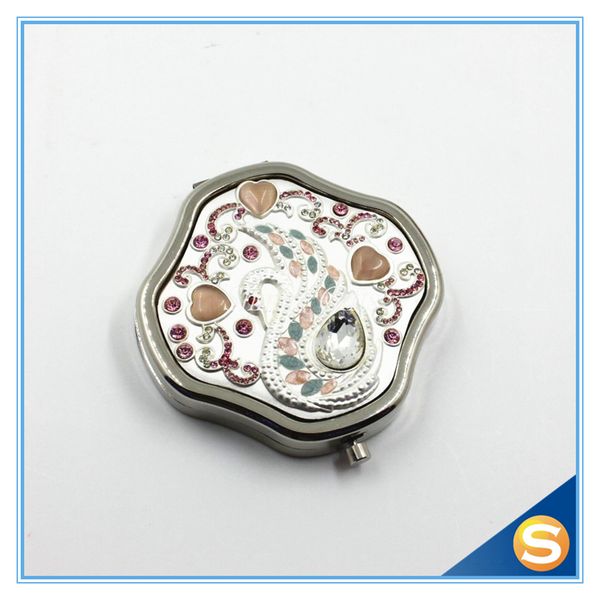 

luxury double sides metal frame makeup mirror for women gift